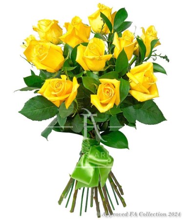 Hot Yellow Roses Bouquet