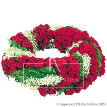 Wreath of Red Roses